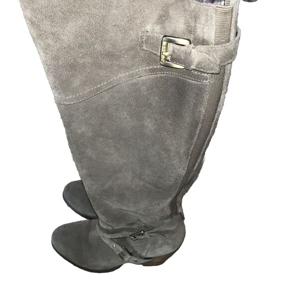 G BY GUESS WOMEN'S BROWN SUEDE Heeled Knee High BOOTS SZ 8.5 - Picture 5 of 6